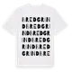 White t-shirt med Bredgrind ordlek t-shirt