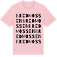 Pink Cotton t-shirt med Bredmossen ordlek t-shirt
