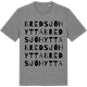 Mid Heather Gray t-shirt med Bredsjö hytta ordlek t-shirt