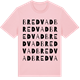 Pink Cotton t-shirt med Bredvad ordlek t-shirt