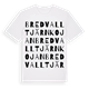 White t-shirt med Bredvalltjärnkojan ordlek t-shirt