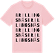 Pink Cotton t-shirt med Brillingsnäs ordlek t-shirt