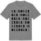 Mid Heather Gray t-shirt med Brindberg ordlek t-shirt
