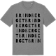 Mid Heather Gray t-shirt med Brindberget ordlek t-shirt