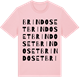 Pink Cotton t-shirt med Brindoset ordlek t-shirt