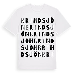 Brindsjön ordlek t-shirt – ekologisk bomull t-shirt från Pinshirt