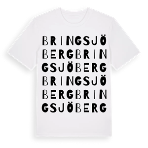 Bringsjöberg ordlek t-shirt – ekologisk bomull t-shirt från Pinshirt