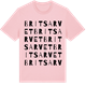 Pink Cotton t-shirt med Britsarvet ordlek t-shirt
