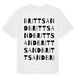 Brittsand ordlek t-shirt – ekologisk bomull t-shirt från Pinshirt