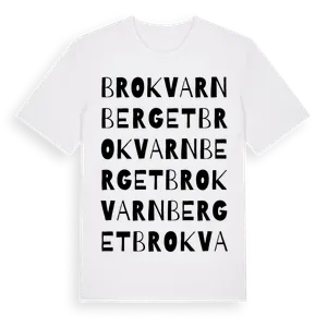 Brokvarnberget ordlek t-shirt – ekologisk bomull t-shirt från Pinshirt