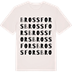 Vintage White t-shirt med Brossfors ordlek t-shirt