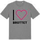 Mid Heather Gray t-shirt med Jag älskar Brottet t-shirt stort tryck