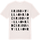 Vintage White t-shirt med Brunna villaområde ordlek t-shirt
