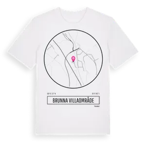 Brunna Villaområde t-shirt – ekologisk bomull t-shirt från Pinshirt