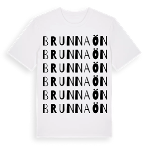 Brunnaön ordlek t-shirt – ekologisk bomull t-shirt från Pinshirt