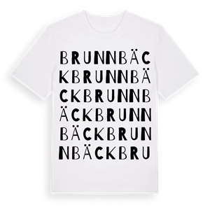 Brunnbäck ordlek t-shirt – ekologisk bomull t-shirt från Pinshirt