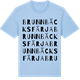 Blue Soul t-shirt med Brunnbäcks färja ordlek t-shirt