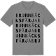 Mid Heather Gray t-shirt med Brunnbäcks färja ordlek t-shirt