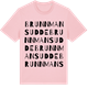 Pink Cotton t-shirt med Brunnmans udde ordlek t-shirt