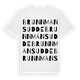 White t-shirt med Brunnmans udde ordlek t-shirt