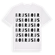 White t-shirt med Brusbo ordlek t-shirt