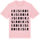 Pink Cotton t-shirt med Brusbro ordlek t-shirt