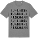 Mid Heather Gray t-shirt med Bu-Larskojan ordlek t-shirt