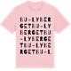 Pink Cotton t-shirt med Bu-Lyberget ordlek t-shirt