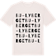 Vintage White t-shirt med Bu-Lyberget ordlek t-shirt