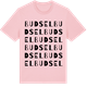 Pink Cotton t-shirt med Budsel ordlek t-shirt