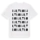White t-shirt med Bultbo ordlek t-shirt