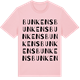 Pink Cotton t-shirt med Bunkens ordlek t-shirt