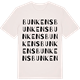 Vintage White t-shirt med Bunkens ordlek t-shirt