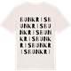 Vintage White t-shirt med Bunkris ordlek t-shirt