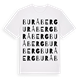 White t-shirt med Buråberg ordlek t-shirt