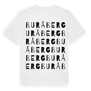 Buråberg ordlek t-shirt – ekologisk bomull t-shirt från Pinshirt
