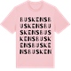 Pink Cotton t-shirt med Buskens ordlek t-shirt
