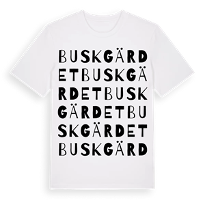 Buskgärdet ordlek t-shirt – ekologisk bomull t-shirt från Pinshirt