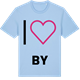 Blue Soul t-shirt med Jag älskar By t-shirt stort tryck
