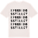 Vintage White t-shirt med Byggningsstället ordlek t-shirt