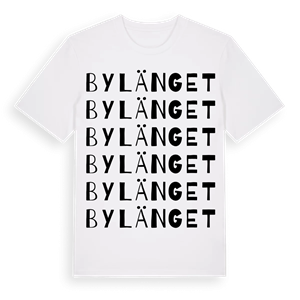 Bylänget ordlek t-shirt – ekologisk bomull t-shirt från Pinshirt