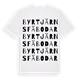 White t-shirt med Byrtjärns fäbodar ordlek t-shirt