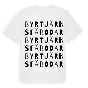 Byrtjärns fäbodar ordlek t-shirt – ekologisk bomull t-shirt från Pinshirt