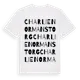 White t-shirt med Charlie Normans Torg ordlek t-shirt