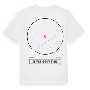 Charlie Normans Torg t-shirt – ekologisk bomull t-shirt från Pinshirt