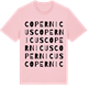 Pink Cotton t-shirt med Copernicus ordlek t-shirt