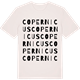 Vintage White t-shirt med Copernicus ordlek t-shirt