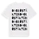 White t-shirt med Daglöstäkten ordlek t-shirt