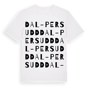 Dal-Pers udd ordlek t-shirt – ekologisk bomull t-shirt från Pinshirt