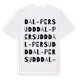 White t-shirt med Dal-Pers Udd ordlek t-shirt